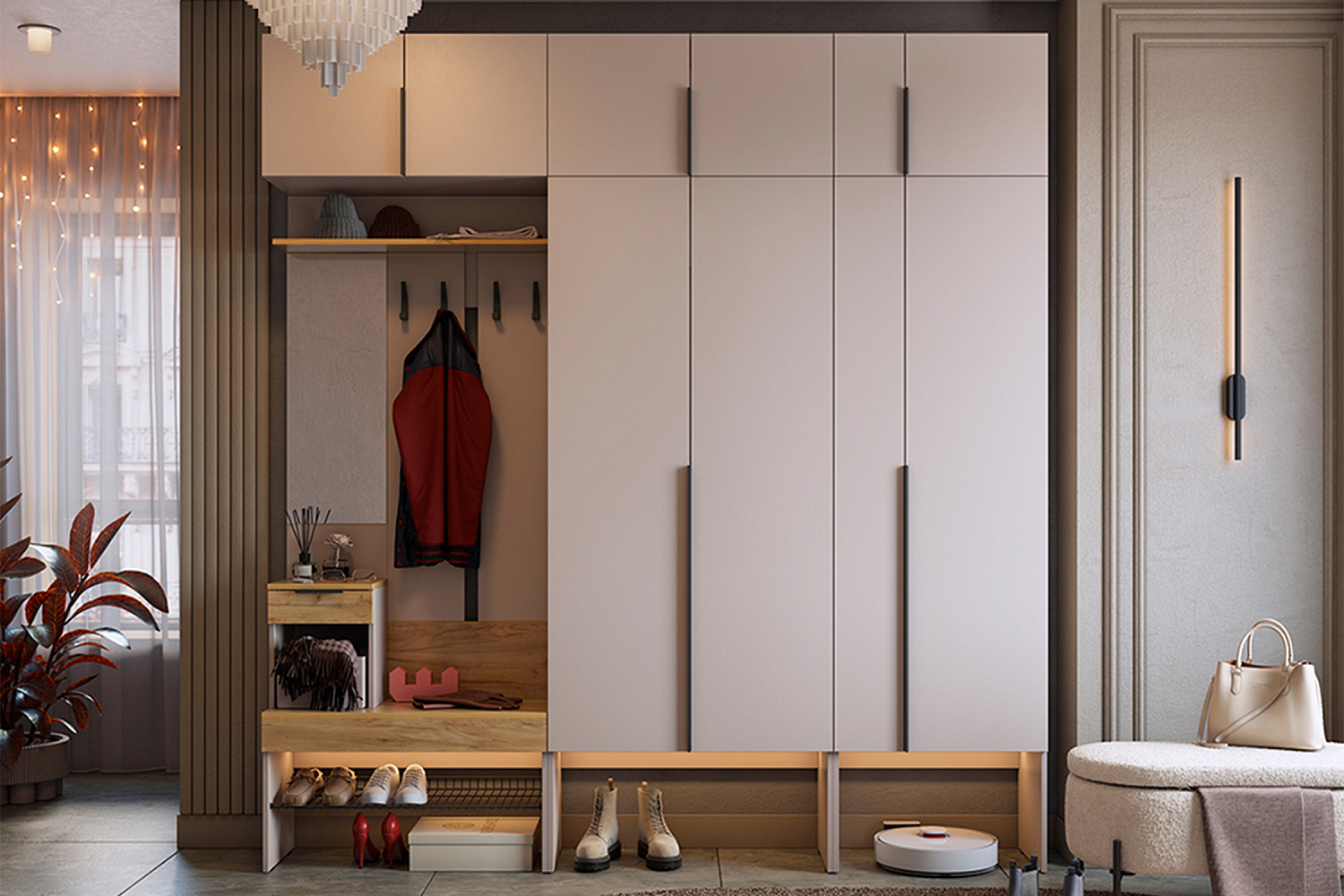 Модульная прихожая Баско кашемир