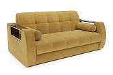 Диван аккордеон Барон №3 велюр желтый