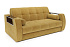 Диван аккордеон Барон №3 велюр желтый