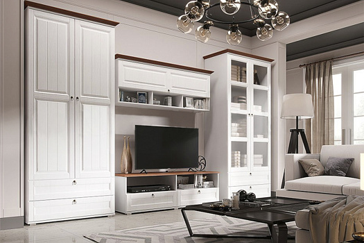 Модульная гостиная Валенсия белая 
