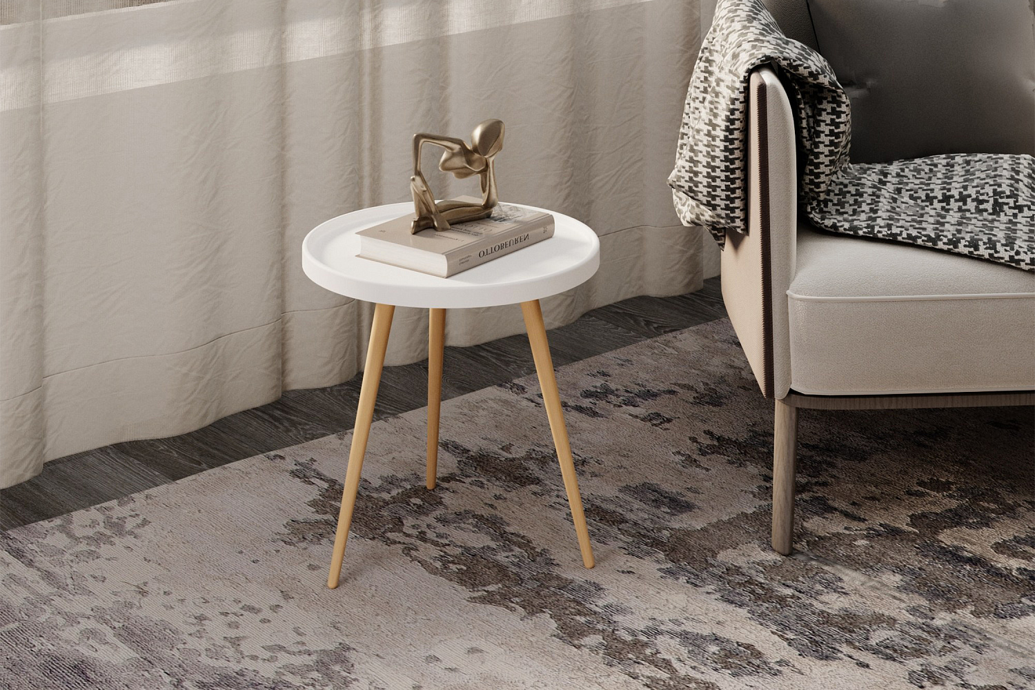Стол журнальный Келли белый