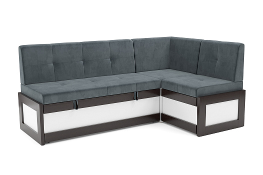 Кухонный угловой диван дельфин Нотис серый