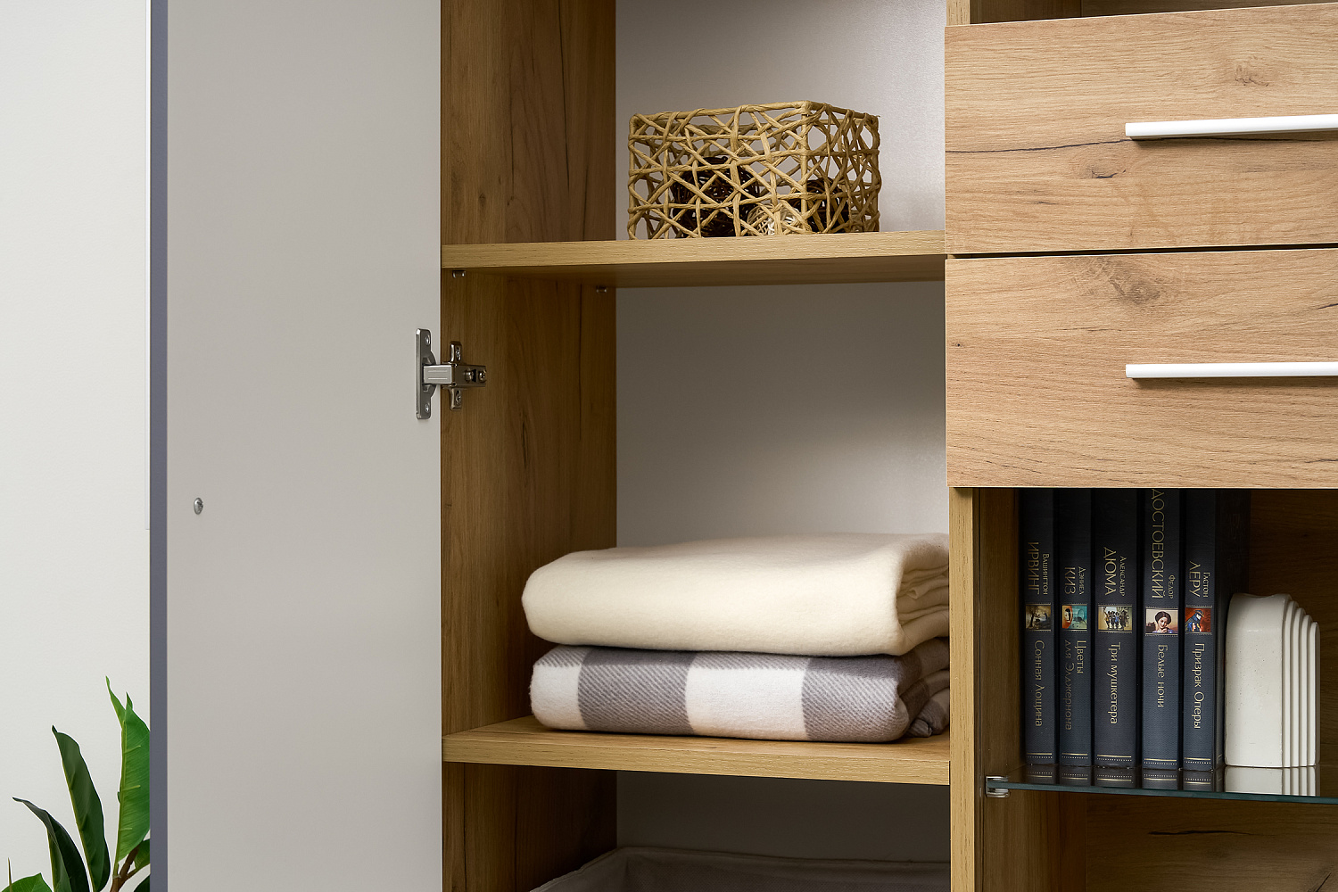 Стенка Сафари дуб крафт золотой / матовый графит софт