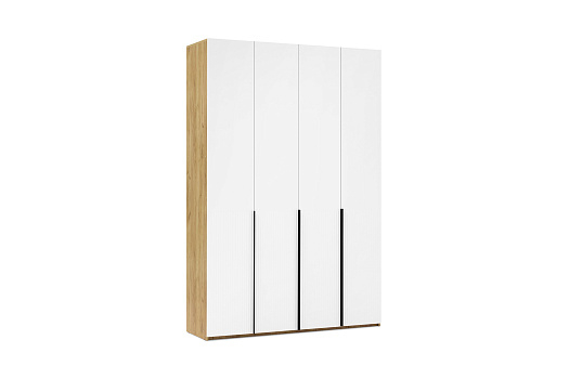 Шкаф 4-х створчатый Марвэл дуб крафт / браш вайт