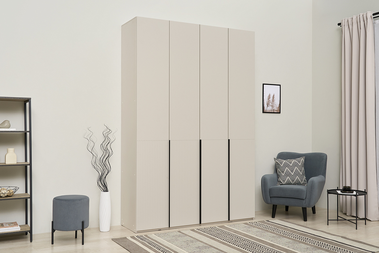 Шкаф 4-х створчатый Марвэл кашемир