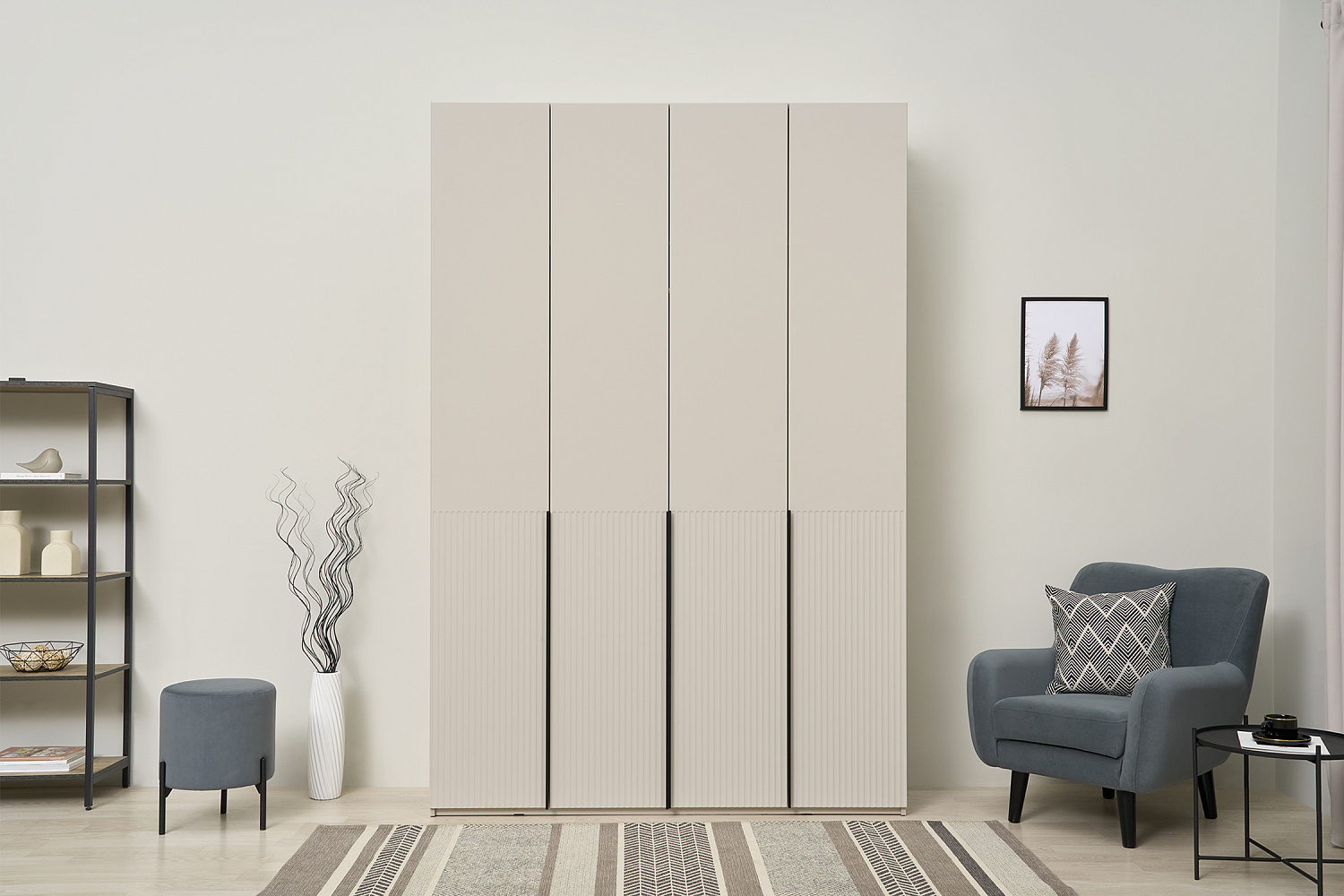 Шкаф 4-х створчатый Марвэл кашемир