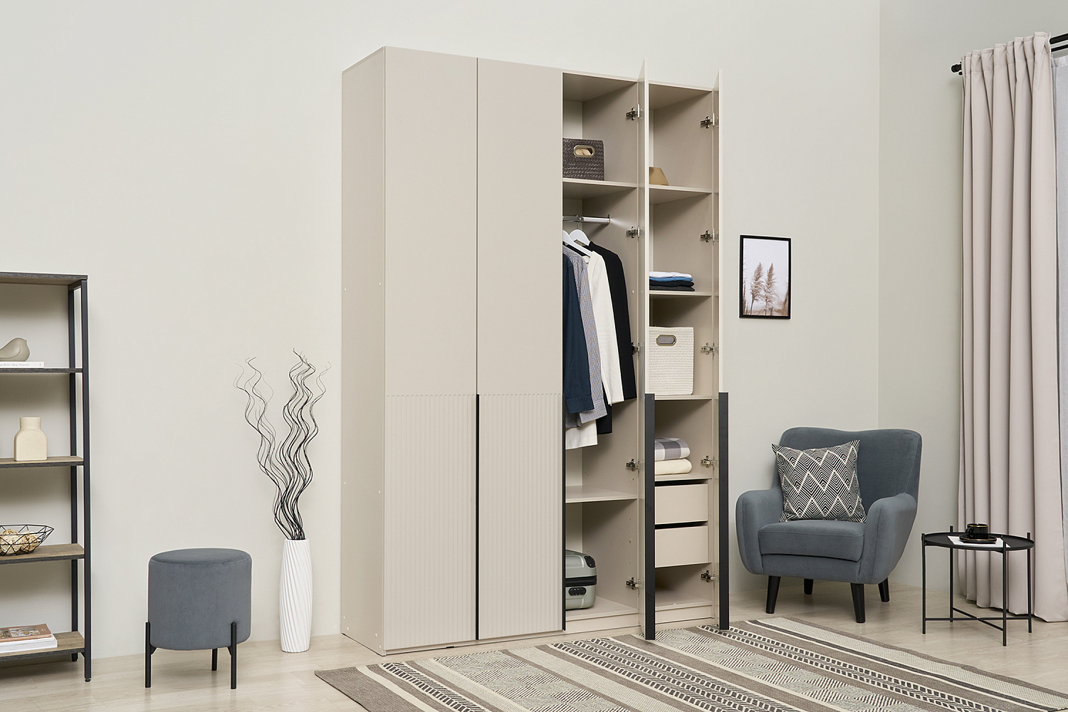 Шкаф 4-х створчатый Марвэл кашемир