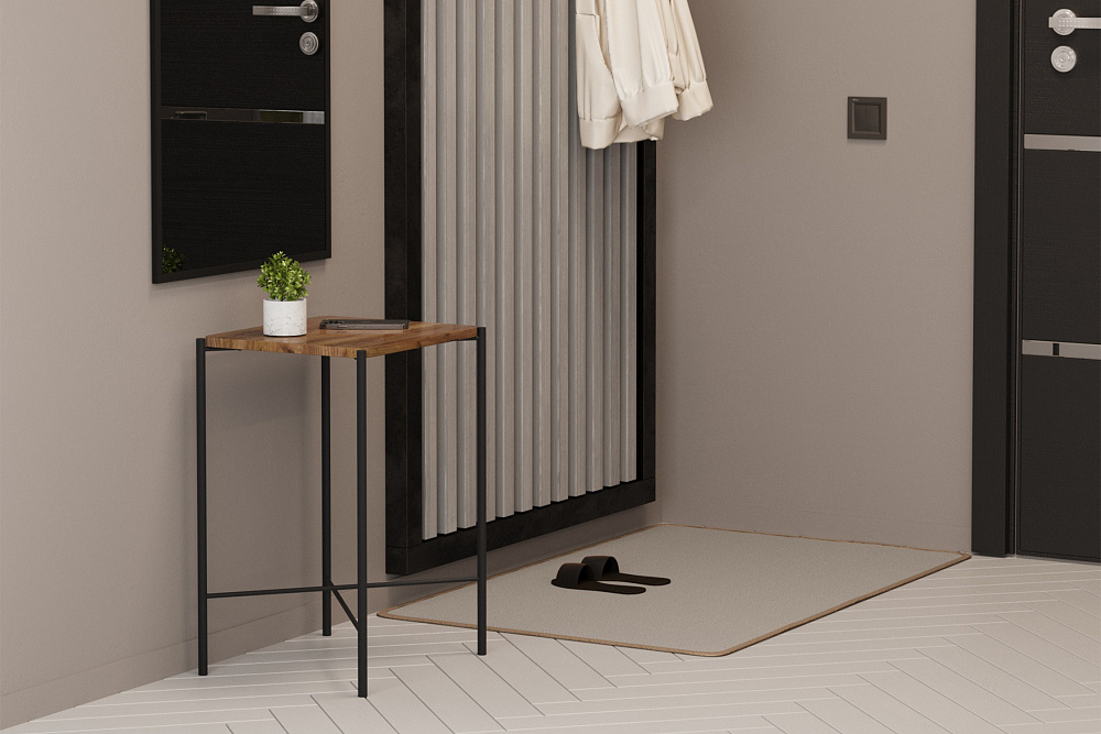 Стол журнальный Лори черный / вяз браун