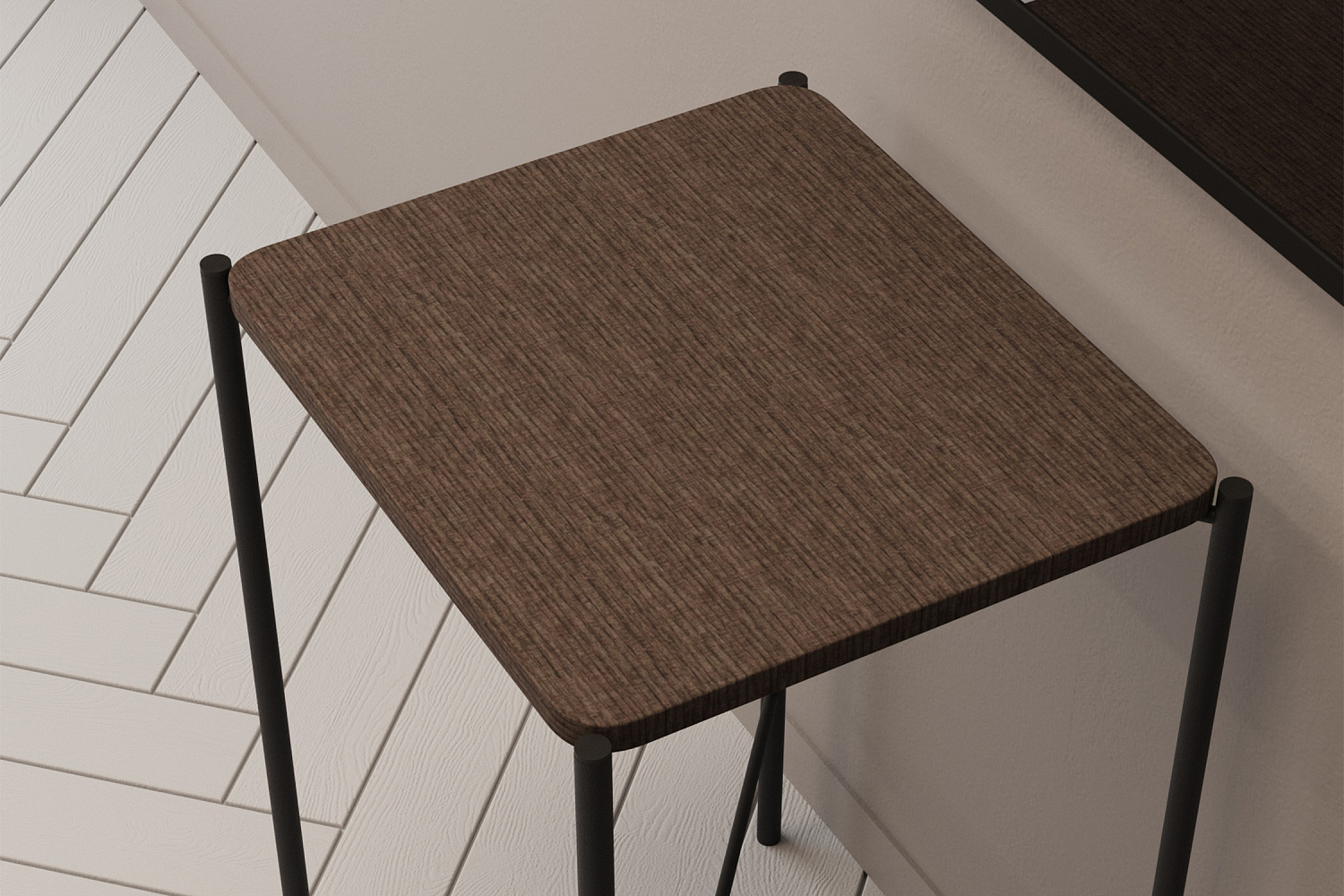 Стол журнальный Лори черный / дуб браун