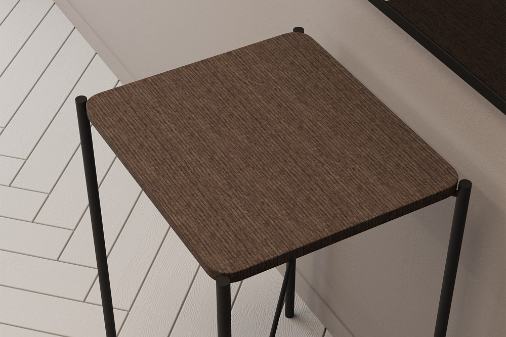 Стол журнальный Лори черный / дуб браун