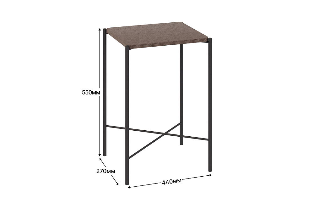 Стол журнальный Лори черный / дуб браун