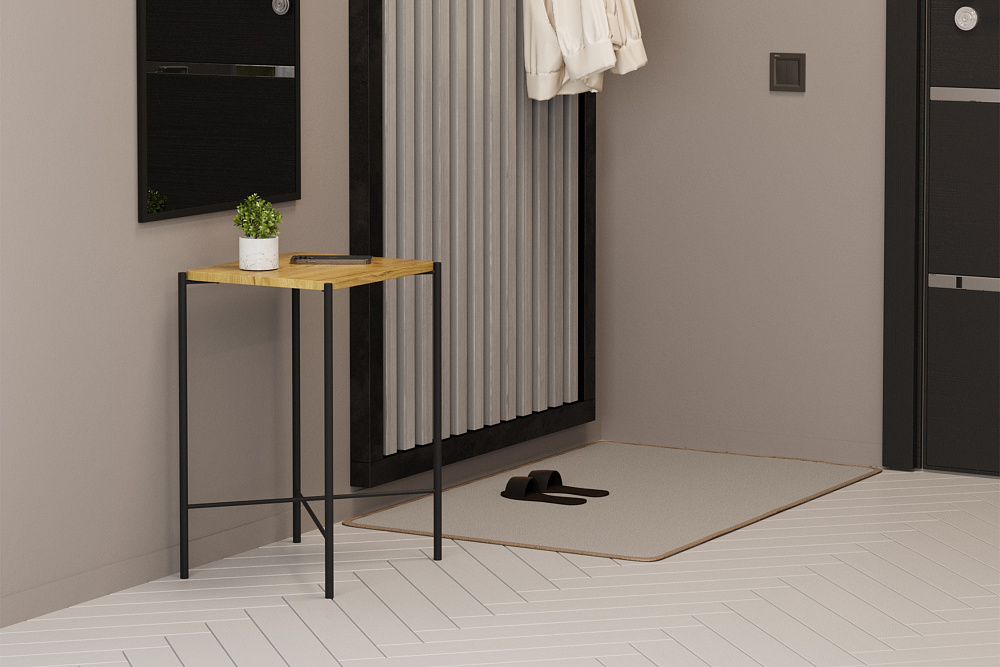 Стол журнальный Лори черный / секвойя крем