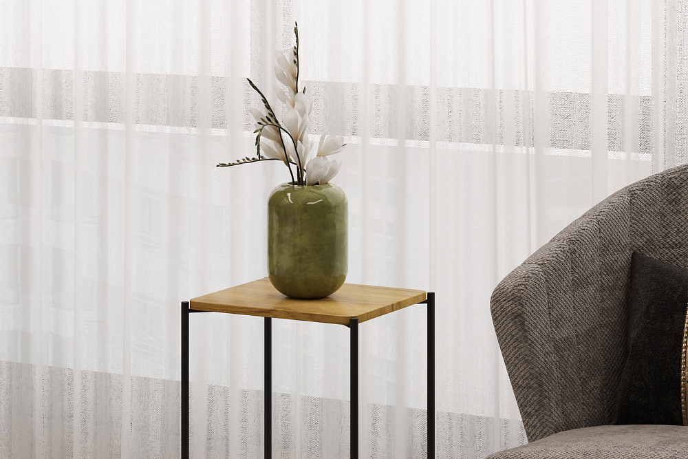 Стол журнальный Лори черный / секвойя крем