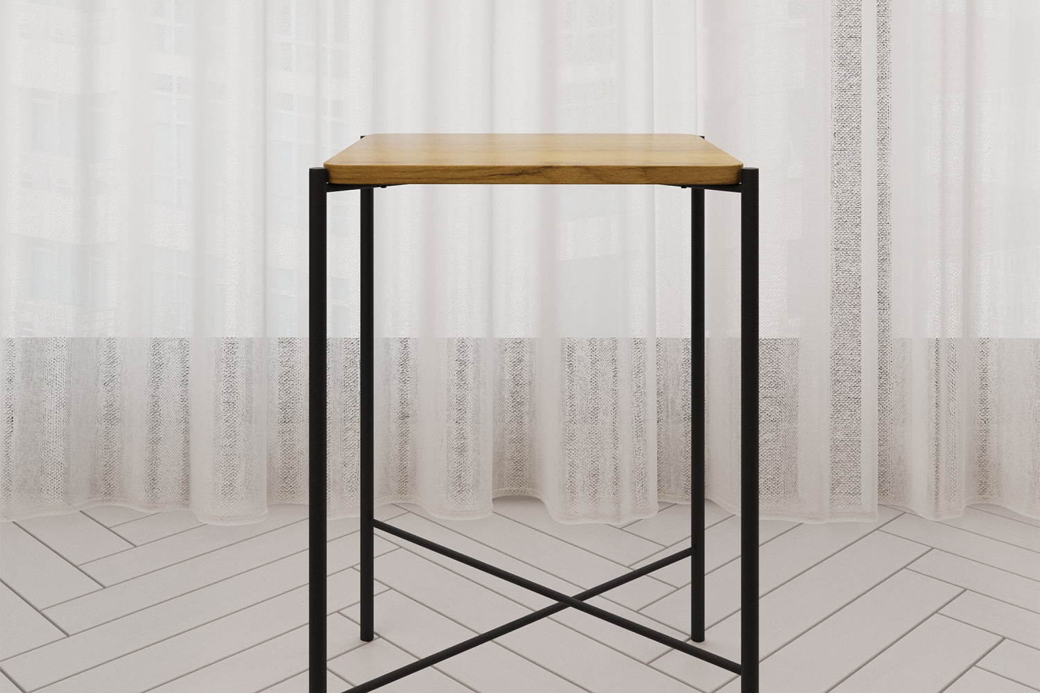 Стол журнальный Лори черный / секвойя крем