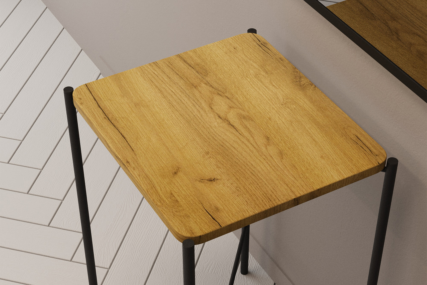 Стол журнальный Лори черный / секвойя крем