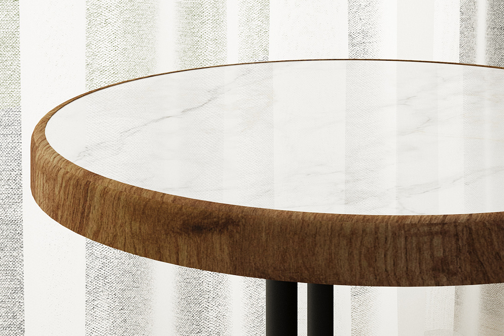 Придиванный стол Кальяри черный / лайт / вяз браун