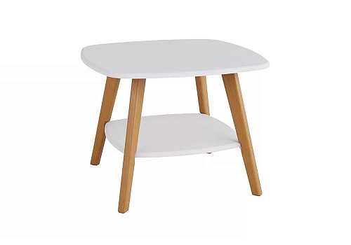 Стол журнальный Хадсон белый / дуб светлый