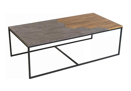 Стол журнальный Китч дуб американский / серый бетон