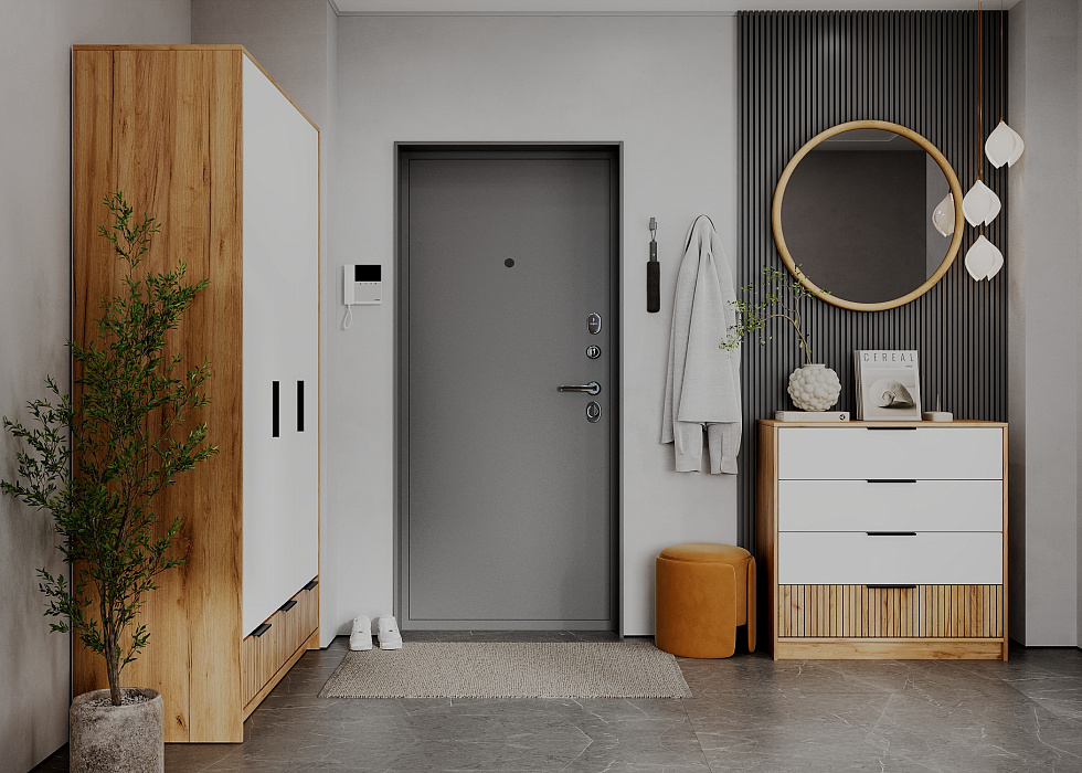 Шкаф 3-х створчатый Ивис дуб крафт золотой / белый гладкий