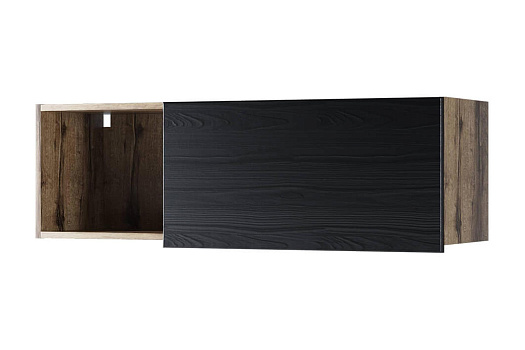 Полка навесная с дверцей Jagger дуб монастырский / черный