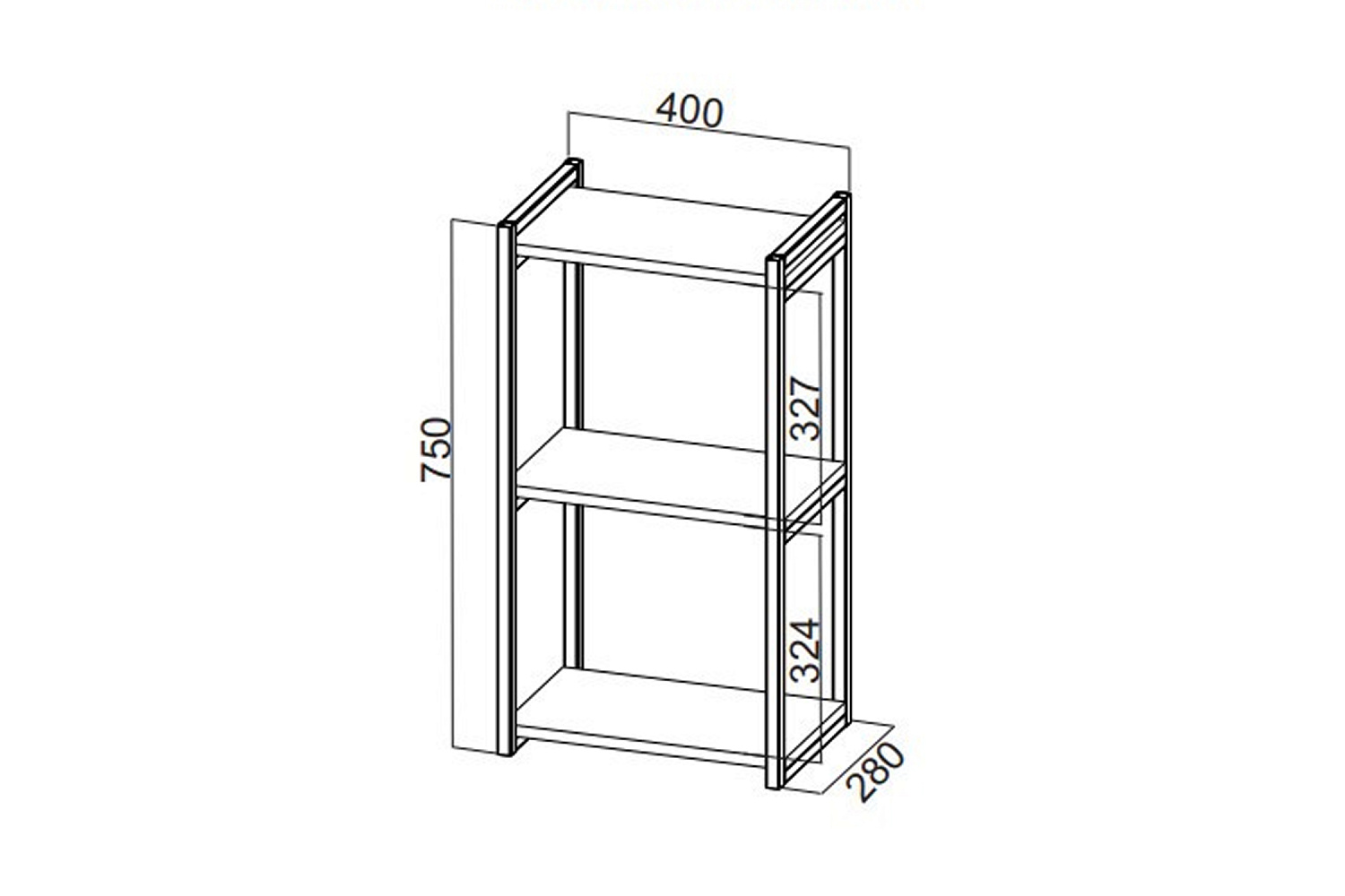 Полка ПМ 102.400 черный шагрень