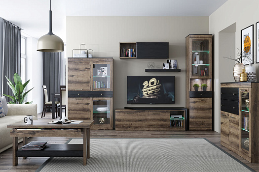 Модульная гостиная Jagger дуб монастырский / черный