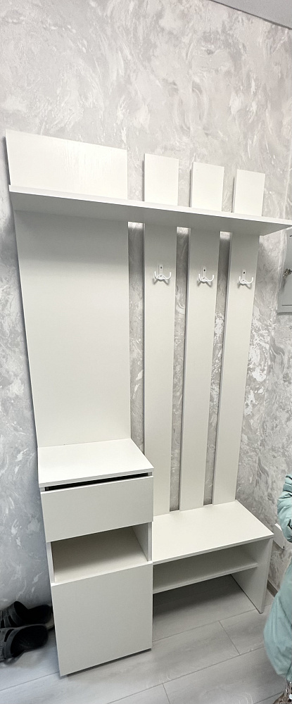 Прихожая Грейс белый текстурный