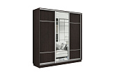 Шкаф-купе трёхдверный Приор с 1 зеркалом венге