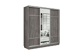 Шкаф-купе трёхдверный Приор с 1 зеркалом бетон