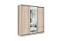 Шкаф-купе трёхдверный Приор с 1 зеркалом ясень шимо светлый