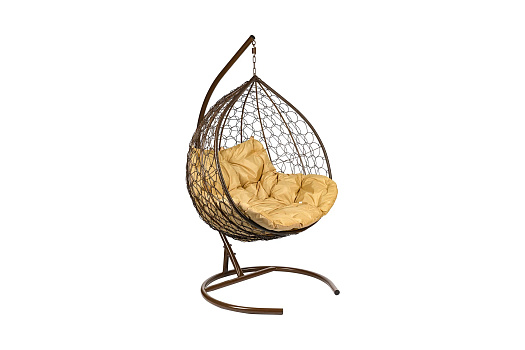 Кресло подвесное Gemini коричневое / бежевое