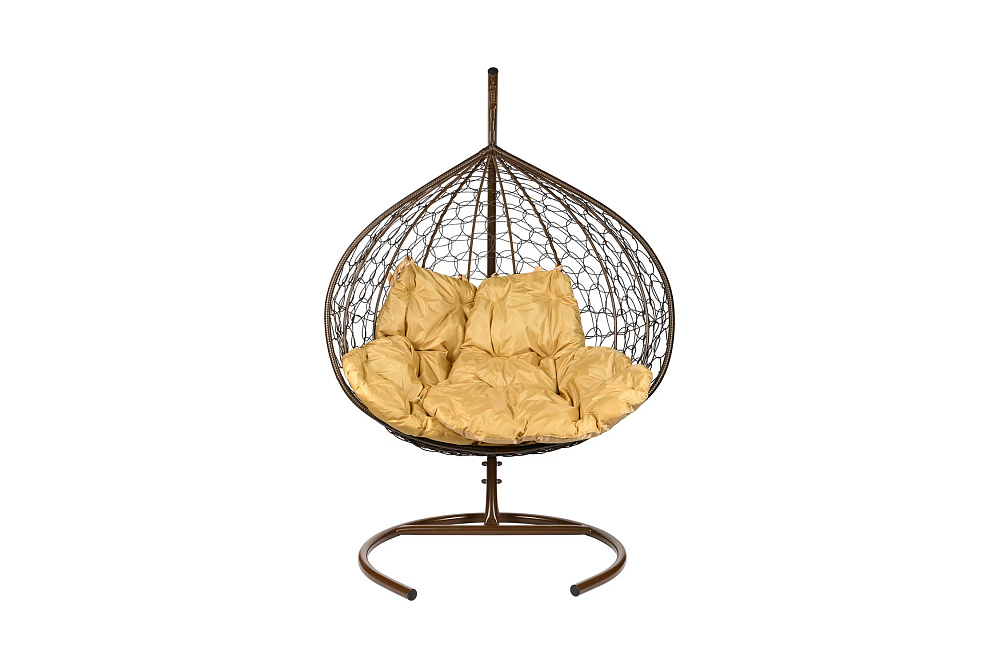Кресло подвесное Gemini коричневое / бежевое