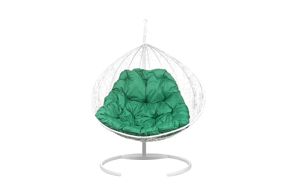 Кресло подвесное Gemini белое / зеленое