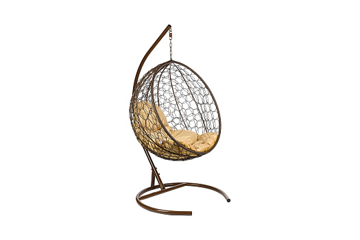 Кресло подвесное Kokos коричневое / бежевое