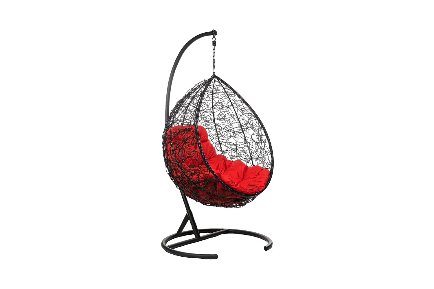 Кресло подвесное Tropica черное / красное