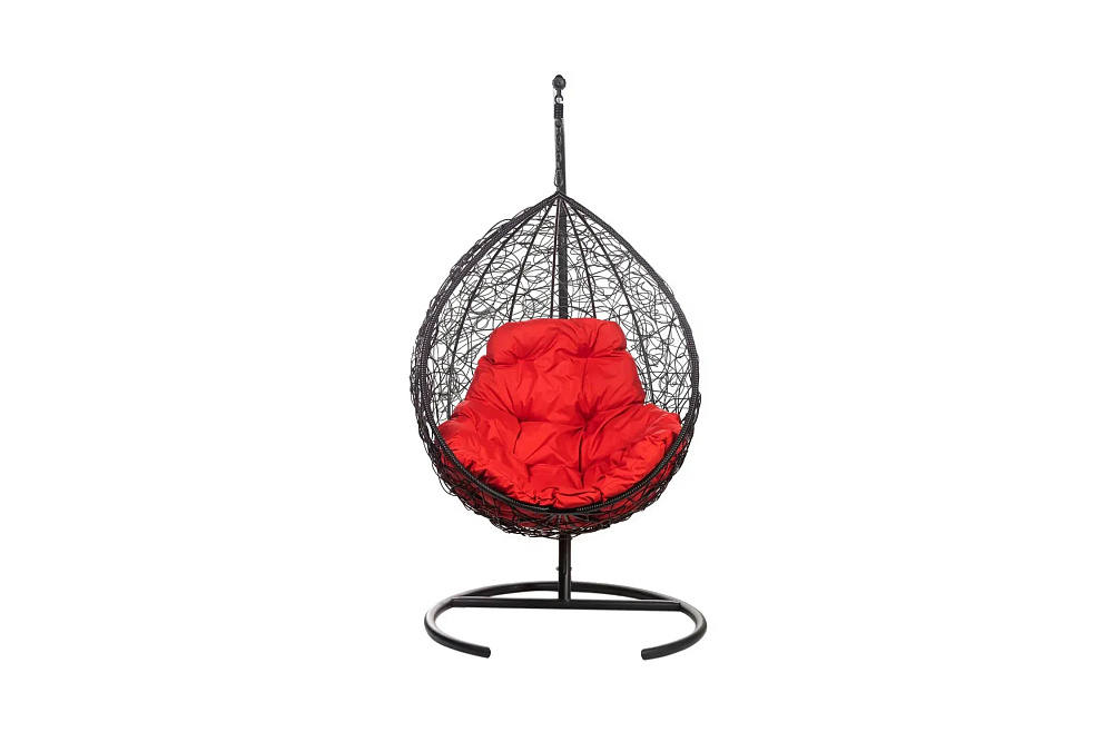 Кресло подвесное Tropica черное / красное