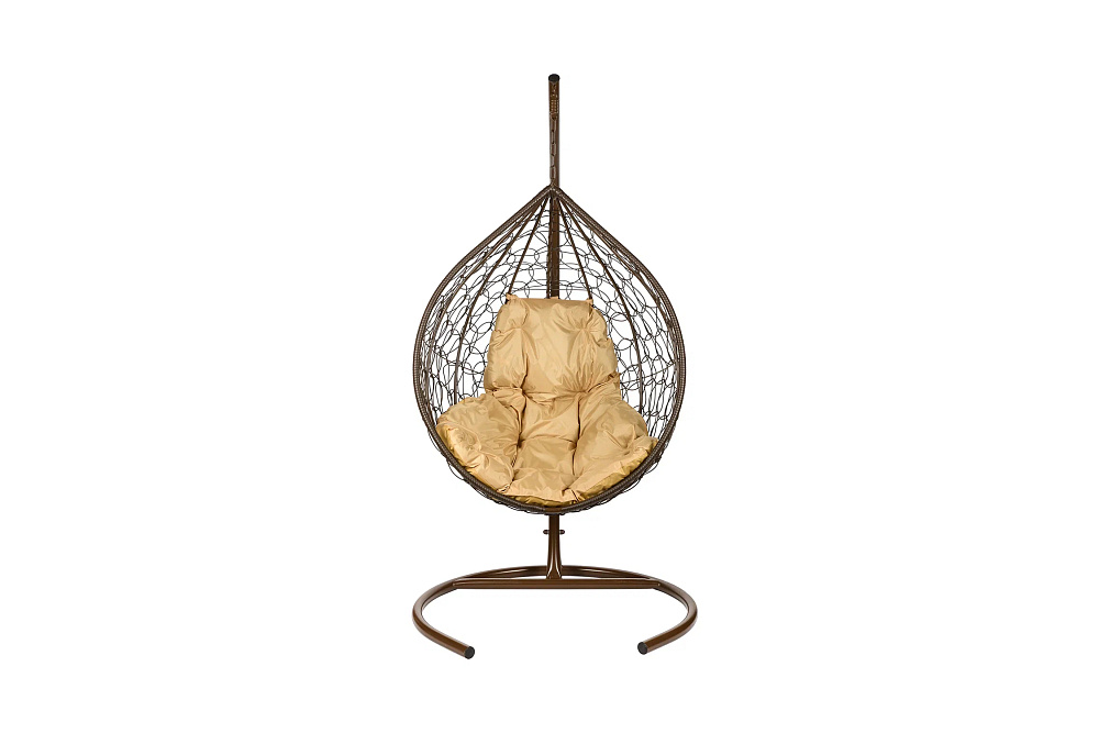 Кресло подвесное Tropica коричневое / бежевое