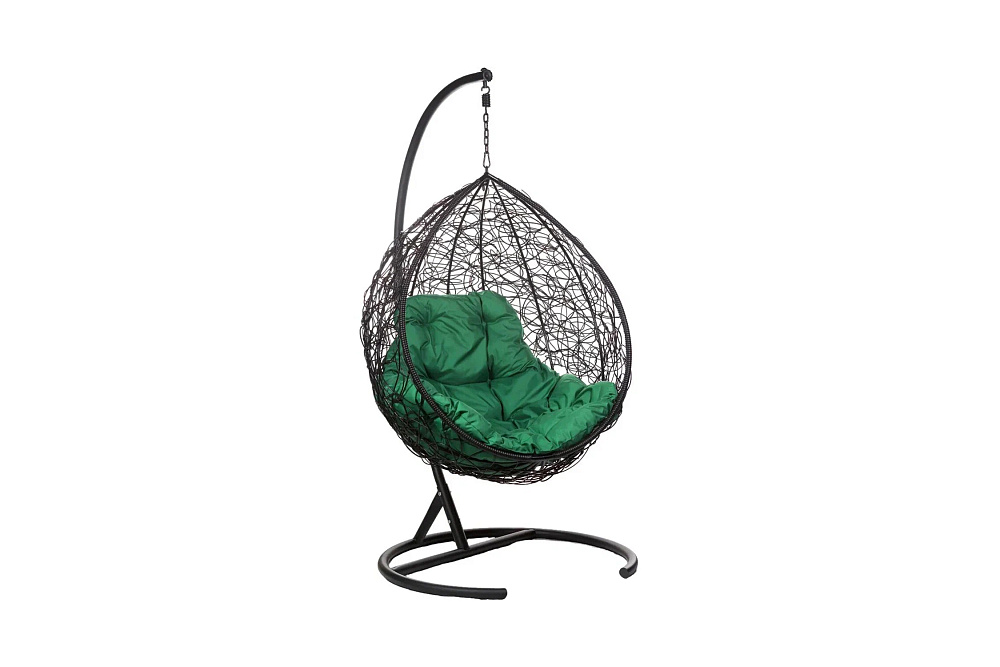 Кресло подвесное Tropica черное / зеленое