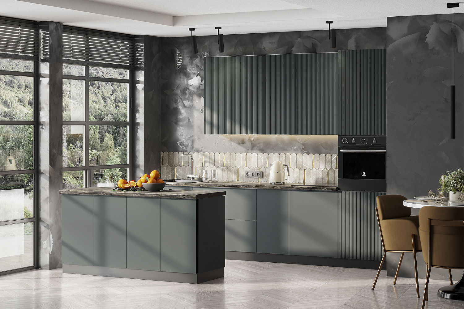 Модульная кухня Ритея таежный лес