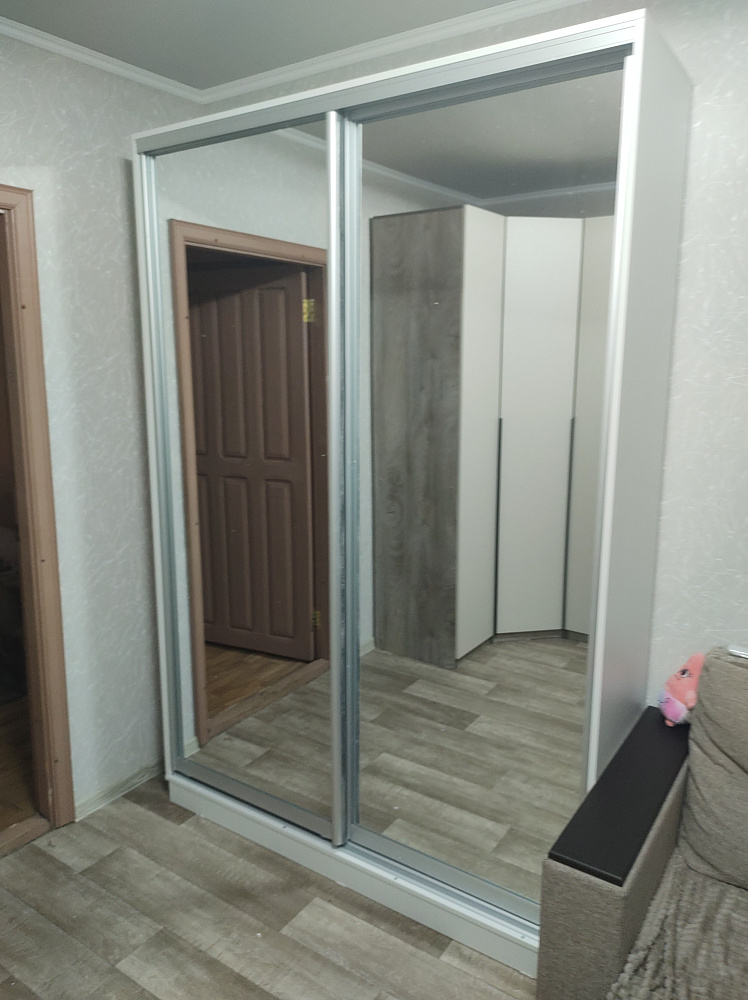 Шкаф-купе двухдверный Арго белый