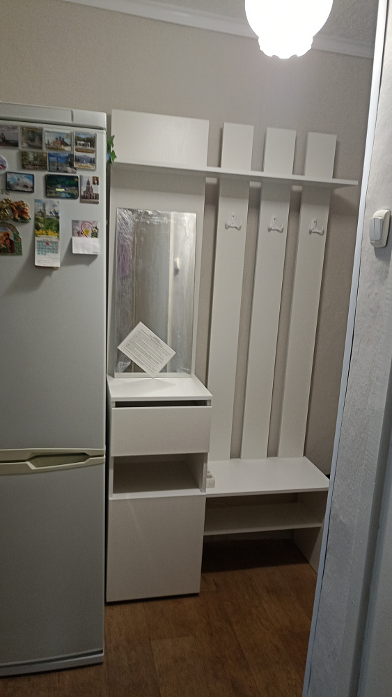 Прихожая Грейс белый текстурный