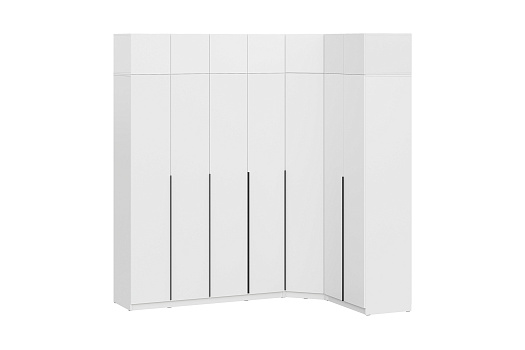 Комплект шкафов с антресолью №4 Тивина белый текстурный