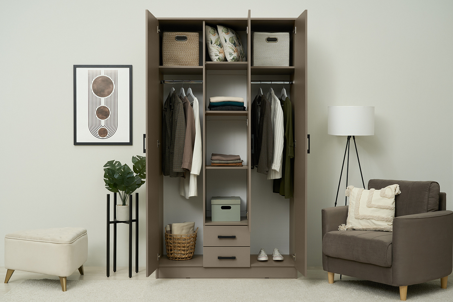 Шкаф Трио мокко