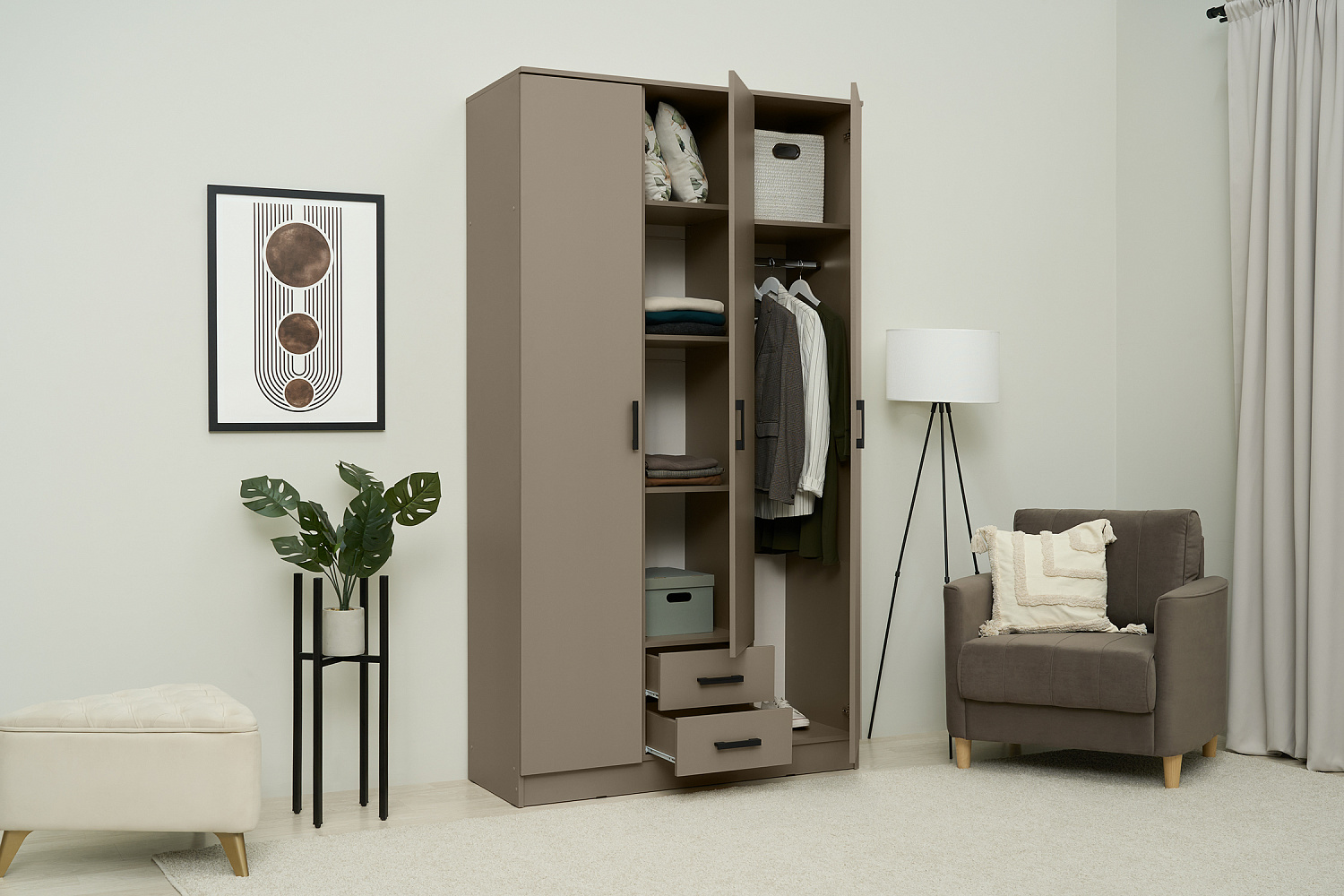 Шкаф Трио мокко