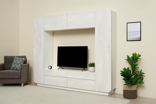 Стенка Лаванда-2 белый / бетон пайн белый