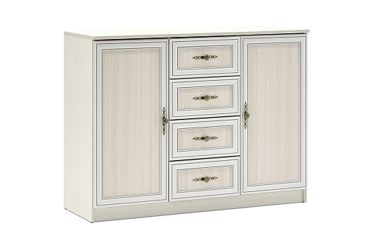 Комод Габриэлла вудлайн кремовый / сандал белый