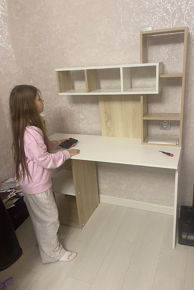 Компьютерный стол с надстройкой Олимп венге / дуб белфорд 