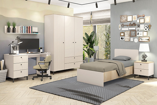 Спальня Тоскана 1 кашемир серый / акация