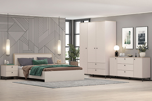 Спальня Тоскана 2 кашемир серый / акация