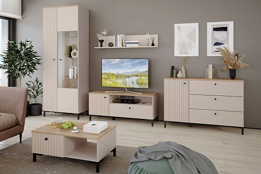 Модульная гостиная Тоскана кашемир серый / акация